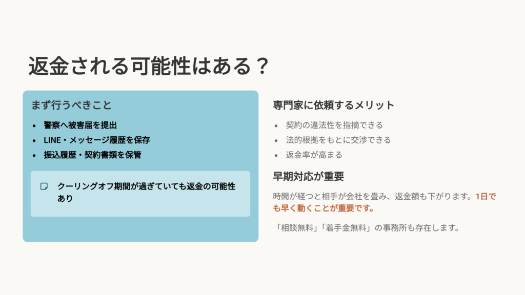 返金の可能性はある?