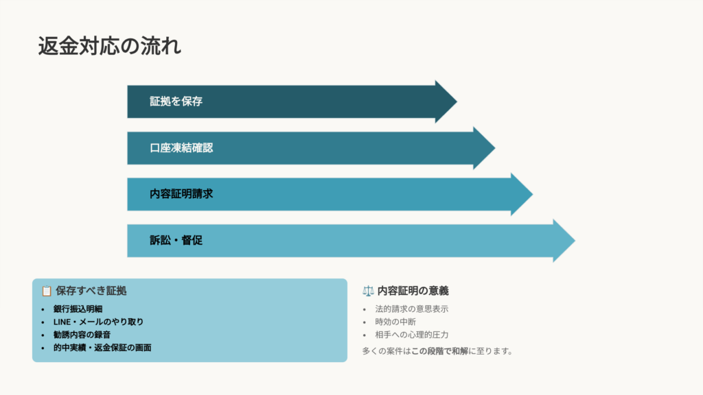 返金対応の流れ