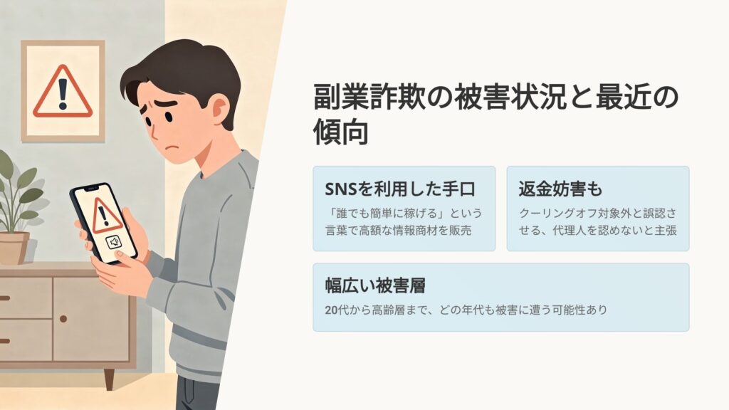 副業詐欺の被害状況と最近の傾向